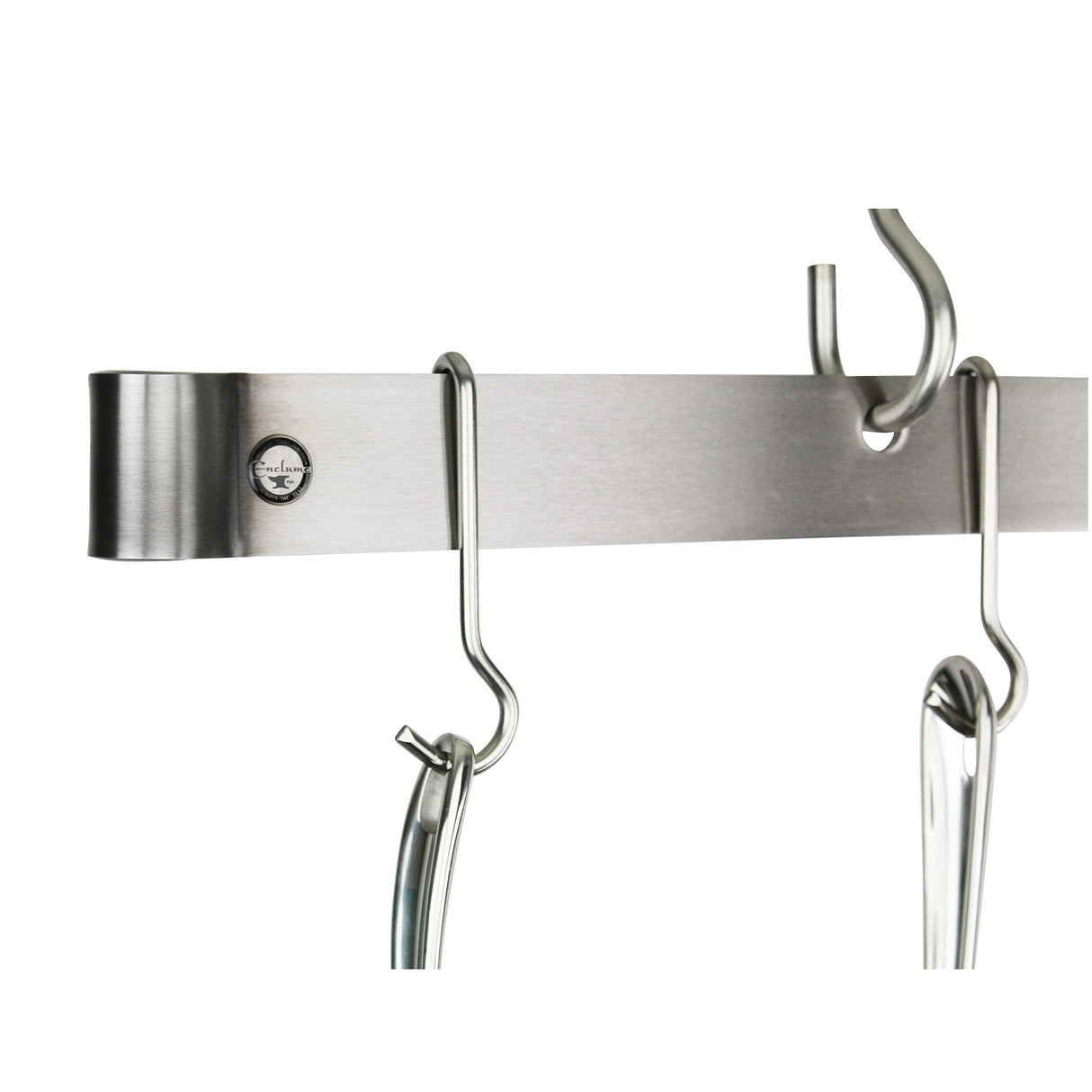 Enclume PR1836 SS 36" Offset Hook Ceiling Bar w/ 6 Hooks SS
