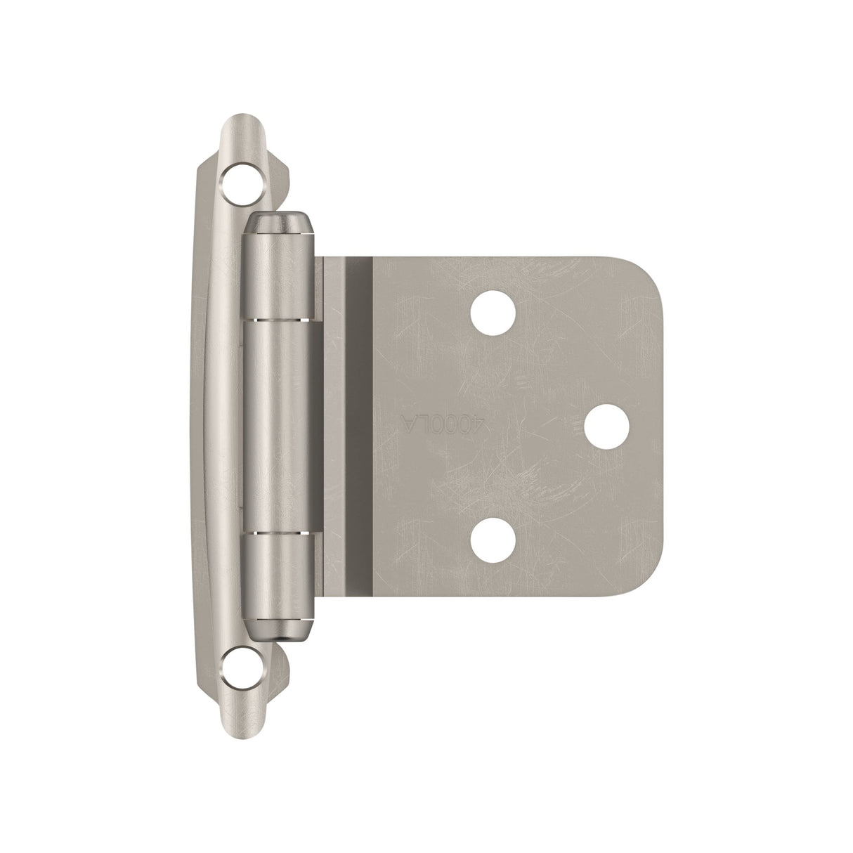 Amerock BPR7630G10 Reverse Bevel Face Mount Cabinet Hinge Variable Overlay Self Closing Face Mount Satin Nickel Kitchen Cabinet Door Hinge 1 Pair/2 Pack Functional Hardware