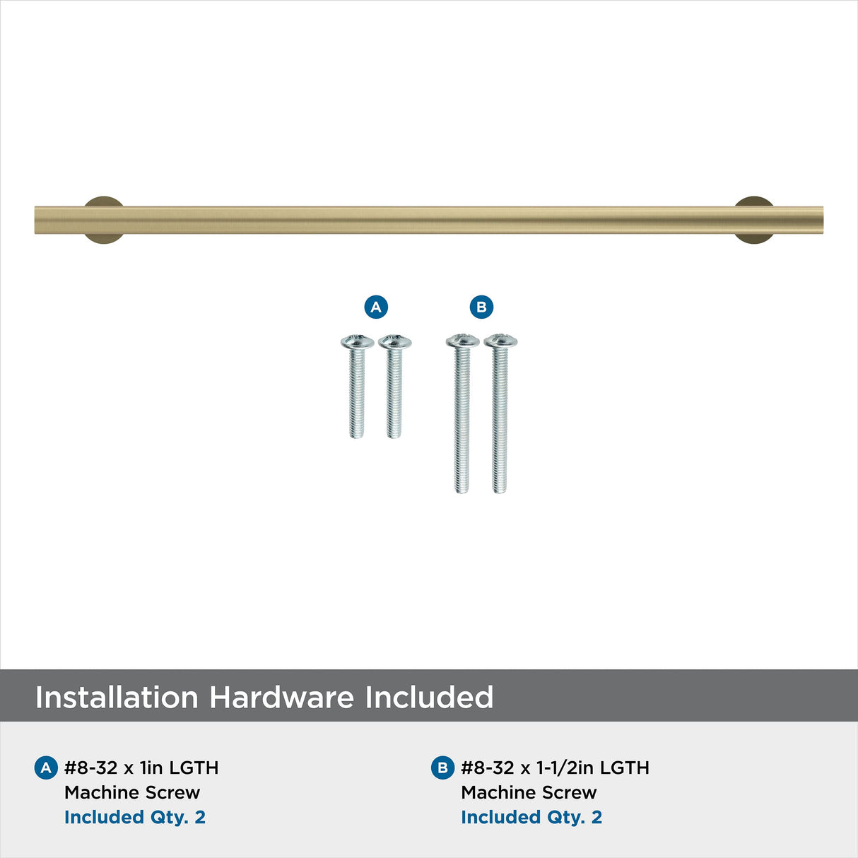 Amerock Cabinet Pull Golden Champagne 10-1/16 in (256 mm) Center-to-Center Drawer Pull Radius Kitchen and Bath Hardware Furniture Hardware