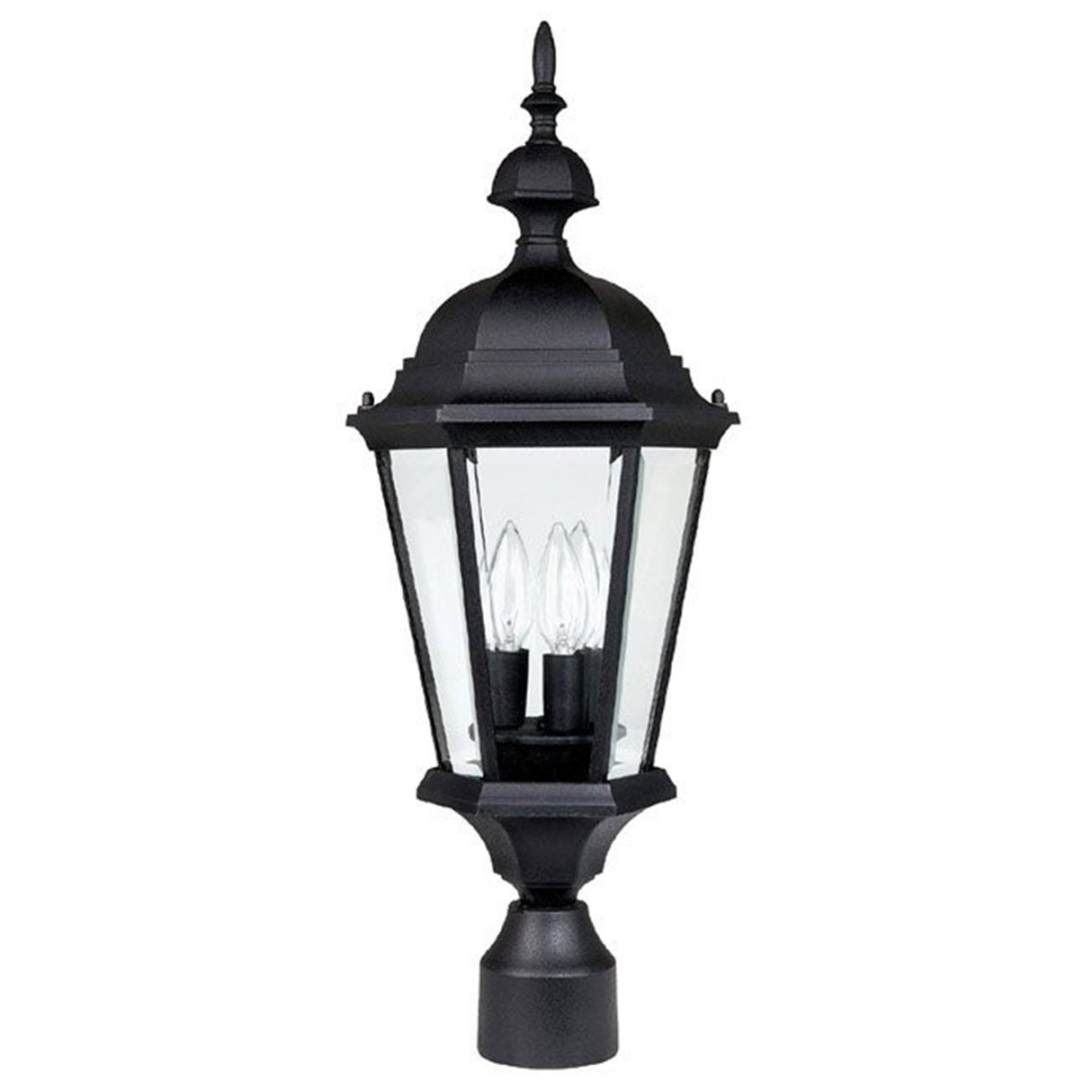 Capital Lighting 9725BK Carriage House 3 Light Outdoor Post Lantern Black