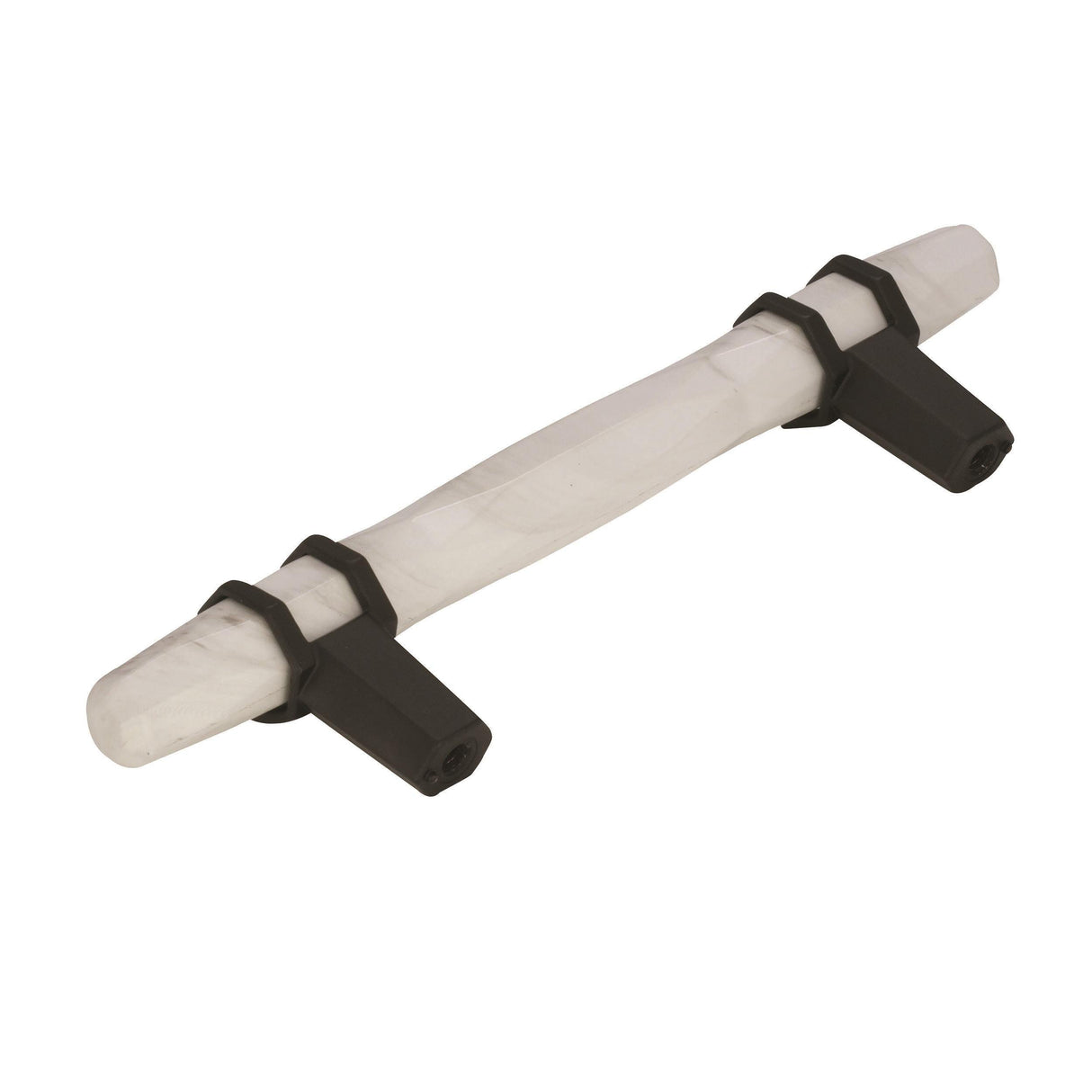 Amerock Cabinet Pull Marble White/Black Bronze 3-3/4 inch (96 mm) Center to Center Carrione 1 Pack Drawer Pull Drawer Handle Cabinet Hardware