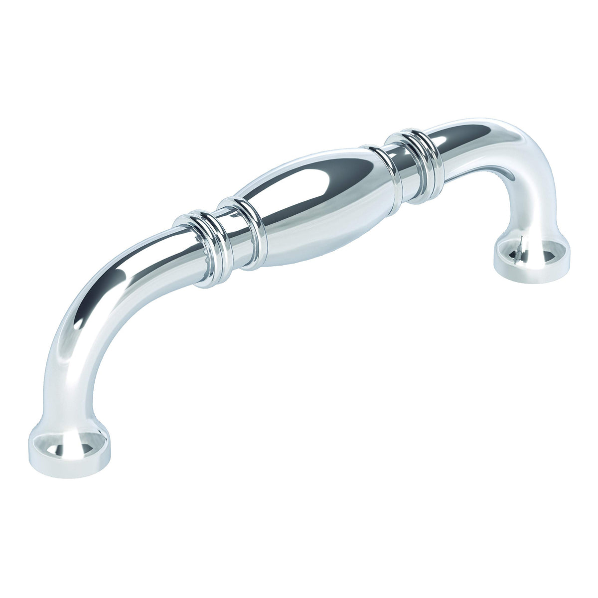 Amerock Cabinet Pull Polished Chrome 3-3/4 inch (96 mm) Center-to-Center Granby 1 Pack Drawer Pull Drawer Handle Cabinet Hardware
