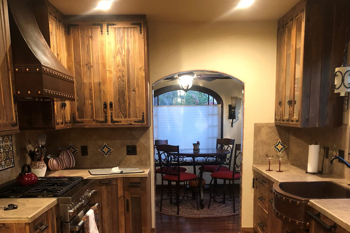 36 Inch 735 CFM Hammered Copper Wall Mounted Correa Range Hood with Slim Baffle Filters