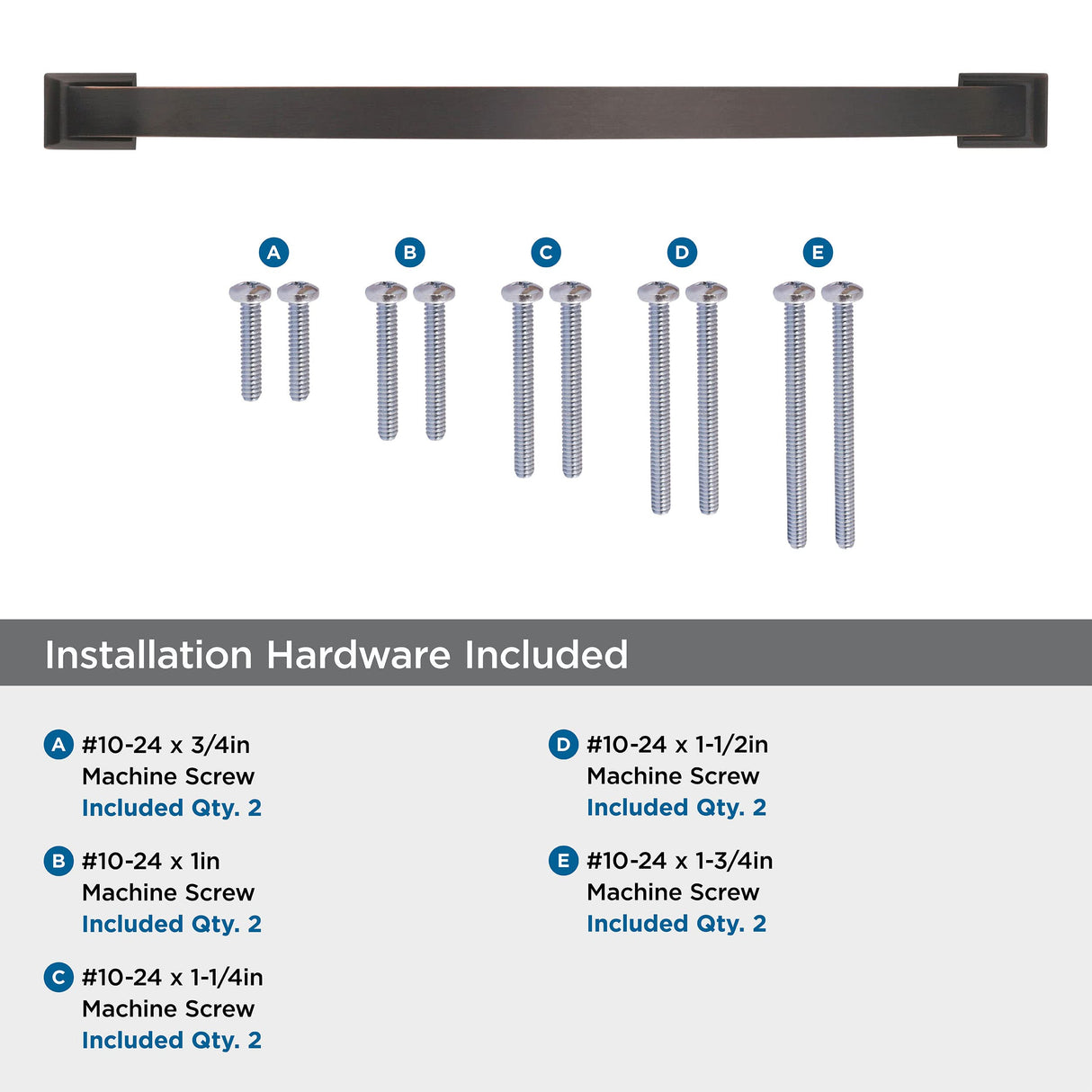 Amerock Appliance Pull Oil Rubbed Bronze 18 inch (457 mm) Center to Center Candler 1 Pack Drawer Pull Drawer Handle Cabinet Hardware