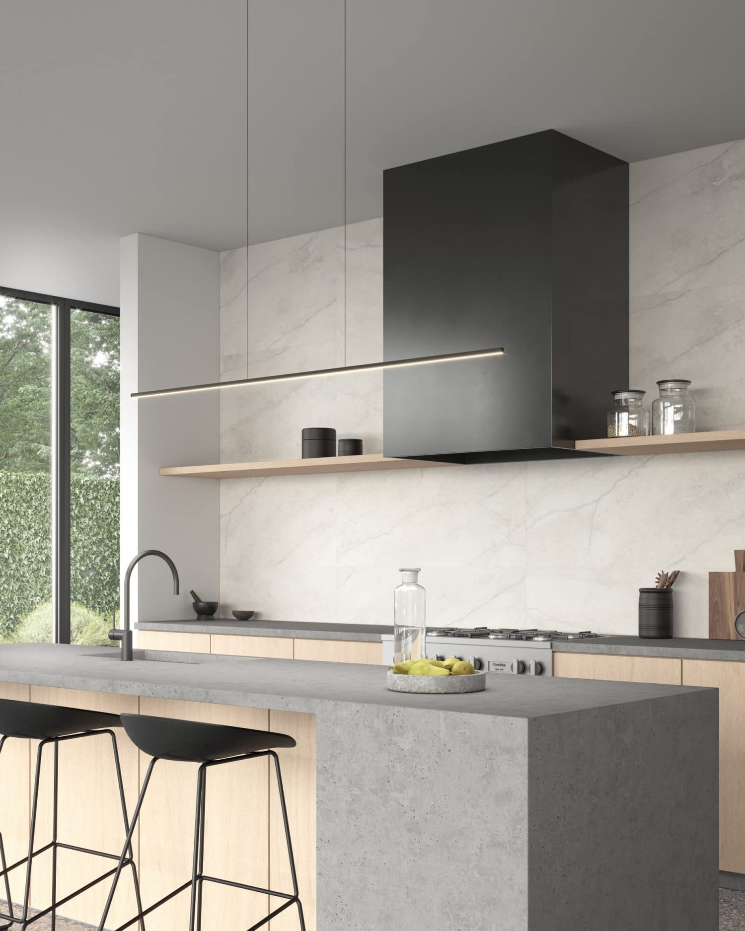 Kuzco LP18248-BK VEGA MINOR 48" LP Black 120V TRIAC/ELV LED 3000K 90CRI 35W