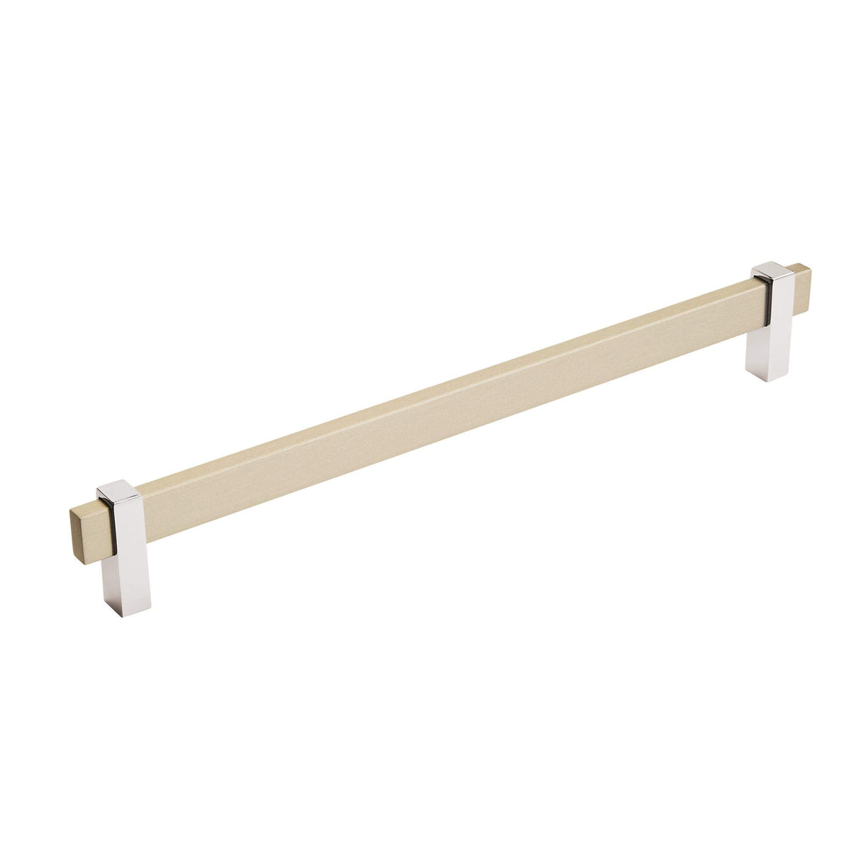 Amerock Cabinet Pull Silver Champagne/Polished Chrome 10-1/16 inch (256 mm) Center to Center Mulino 1 Pack Drawer Pull Drawer Handle Cabinet Hardware