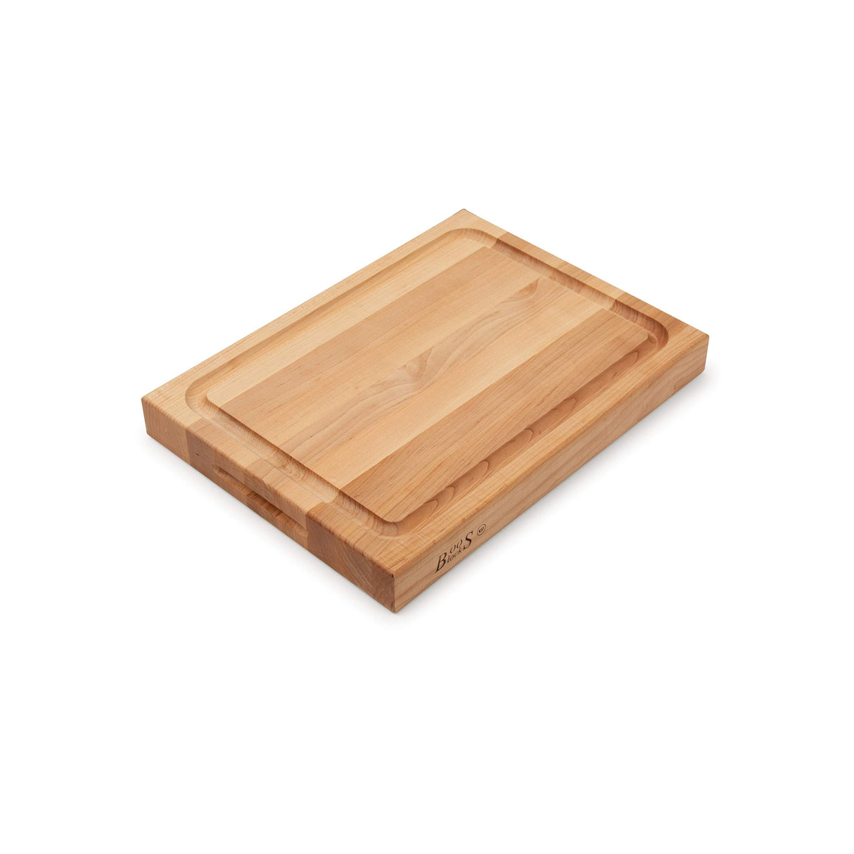 John Boos RA02-GRV Maple Wood Edge Grain Reversible Cutting Board, 20 x 15 2.25 Inches 20X15X2.25 MPL-EDGE GR-GRIPS-GROOVE