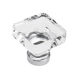 US title : Amerock Cabinet Knob Clear/Polished Chrome 1-3/8 inch (35 mm) Length Glacio 1 Pack Drawer Knob Cabinet Hardware| Aluminum, Glass
