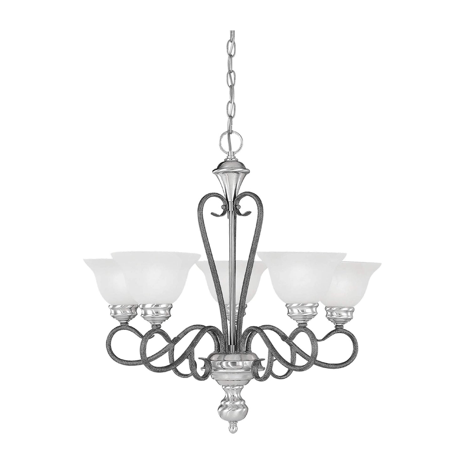 Millennium Lighting 675-BK Devonshire 5 Light Single Tier Chandelier