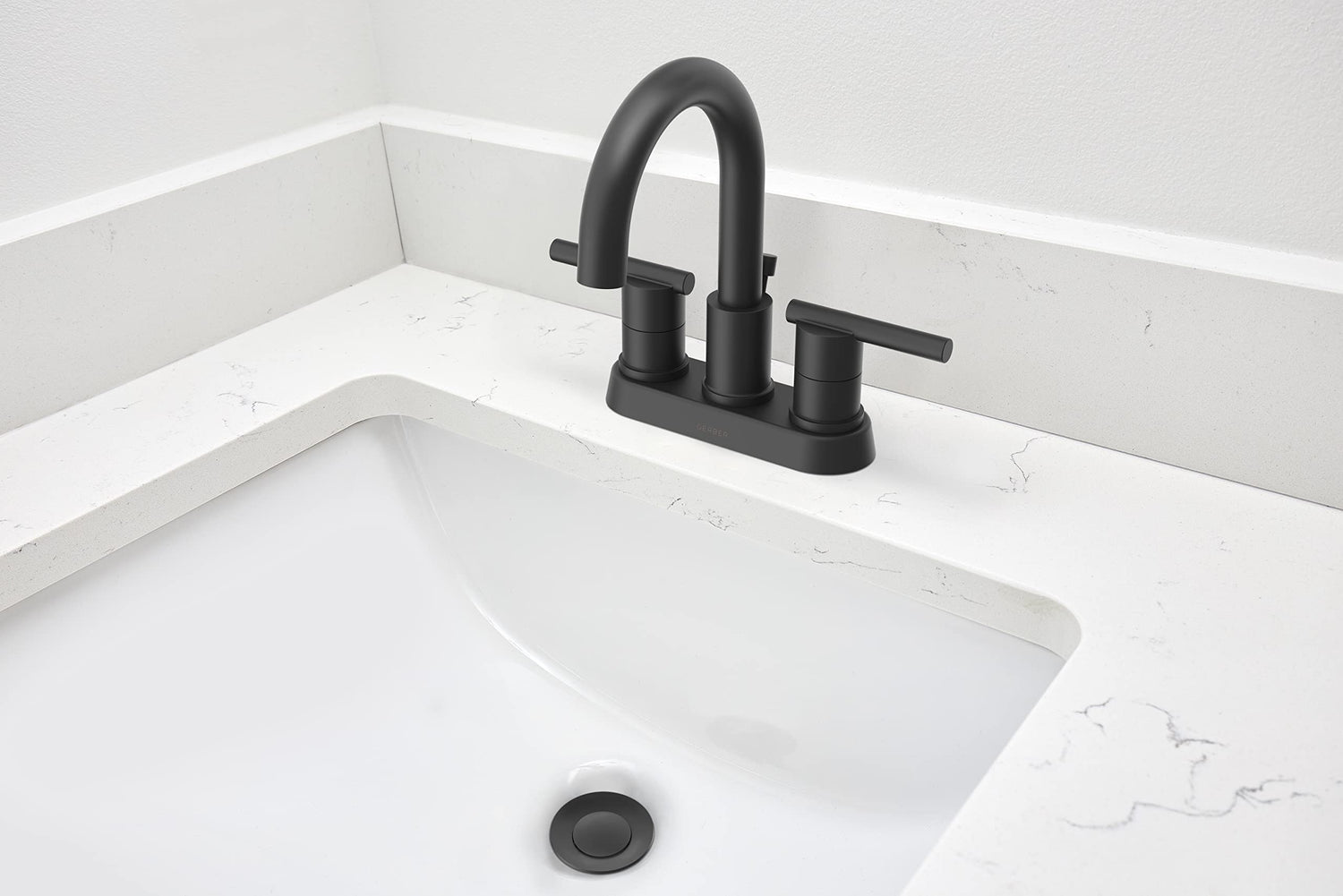 Gerber D307158BS Parma Two Handle Centerset Bathroom Faucet With Metal Pop-up DRA...