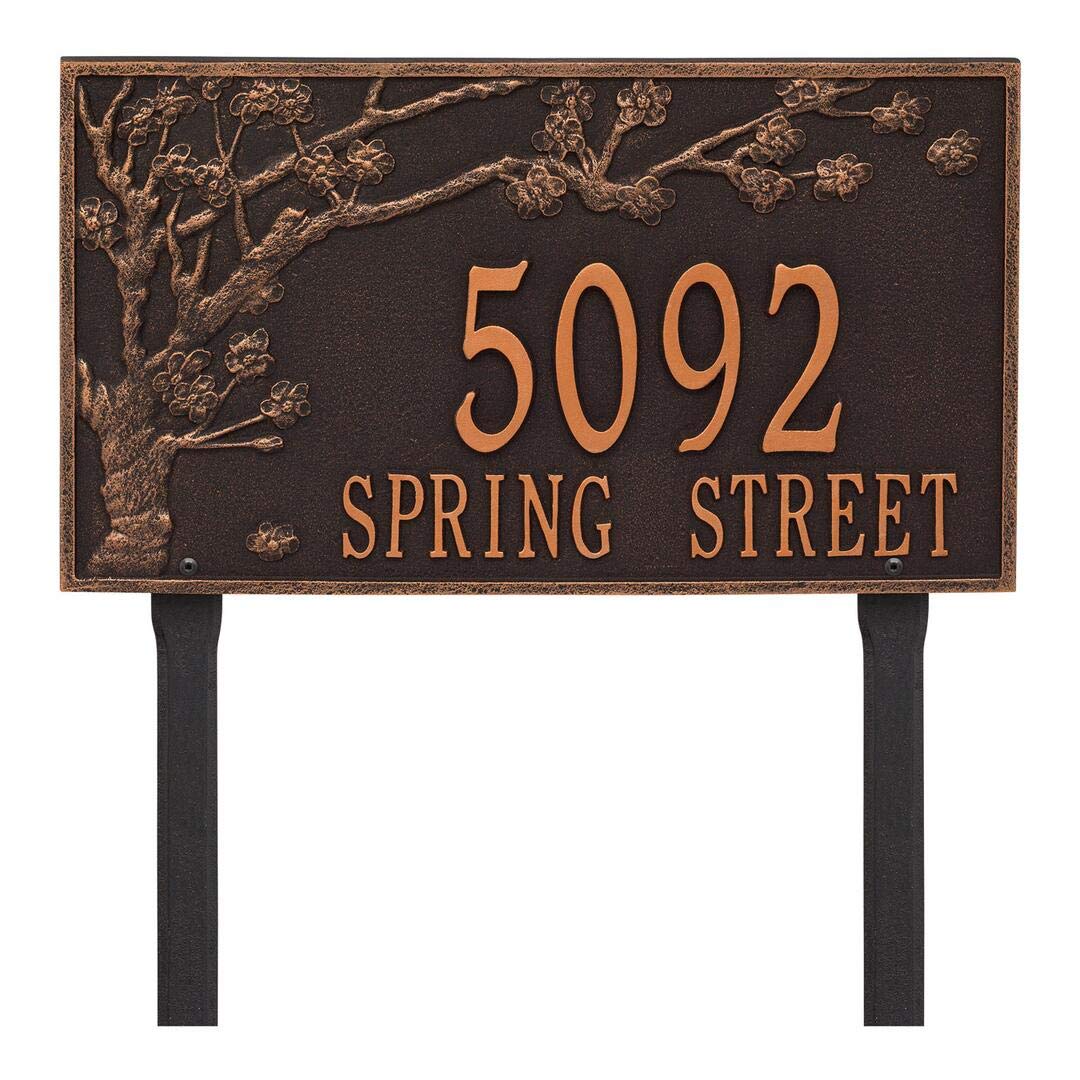 Whitehall 2943OB - Personalized Spring Blossom Plaque - Estate - Lawn - 2 Line