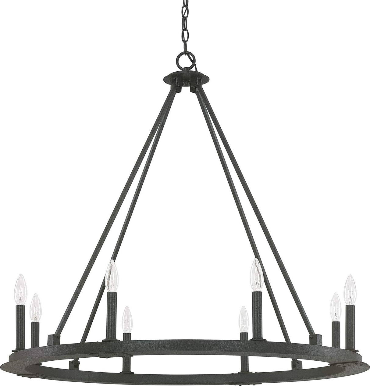 Capital Lighting 4918BI-000 Pearson 8 Light Chandelier Black Iron