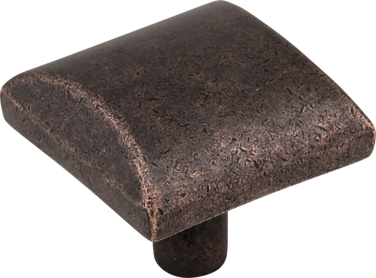Elements 525DMAC 1-1/8" Overall Length Distressed Oil Rubbed Bronze Square Glendale Cabinet Knob