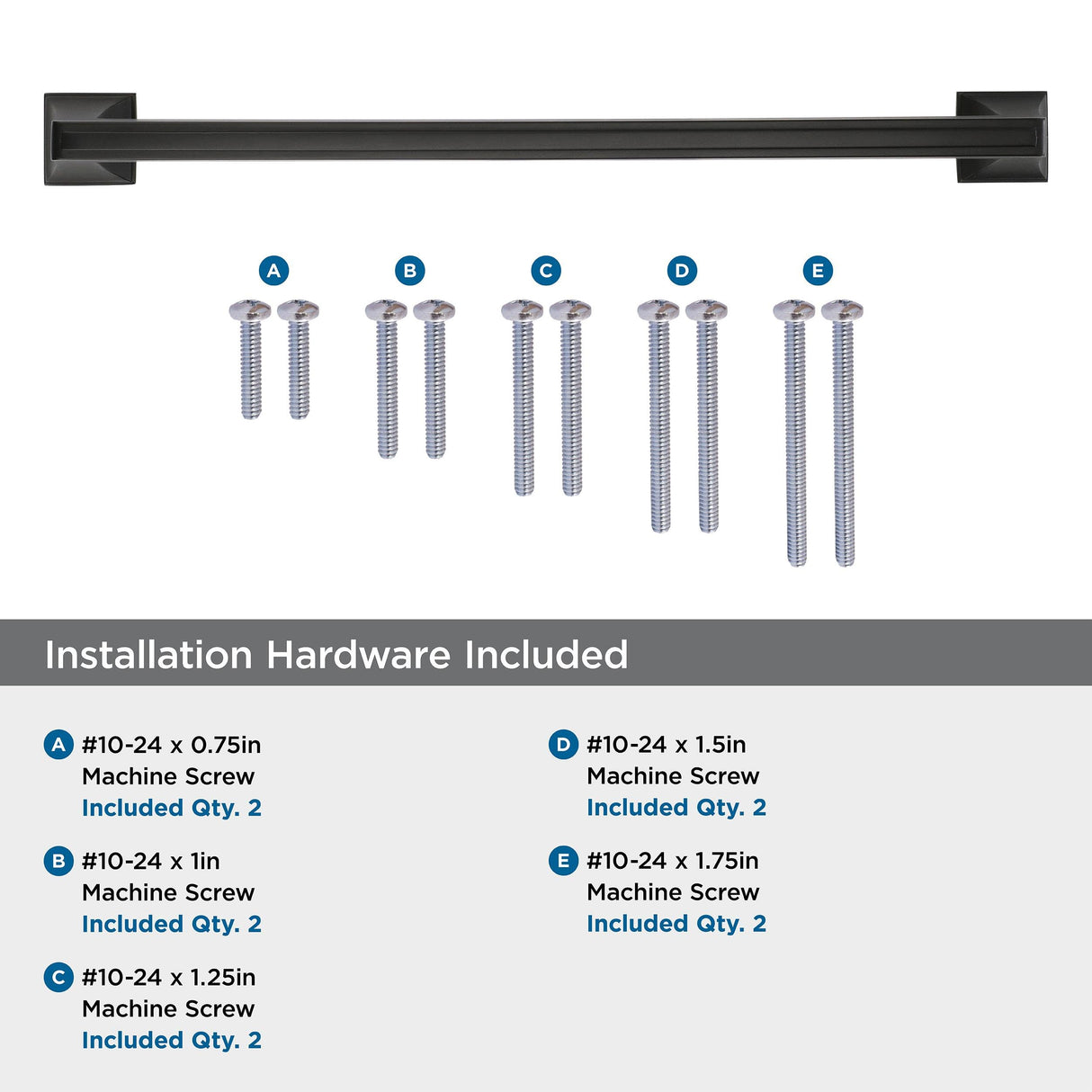 Amerock Appliance Pull Black Bronze 12 inch (305 mm) Center to Center Mulholland 1 Pack Drawer Pull Drawer Handle Cabinet Hardware