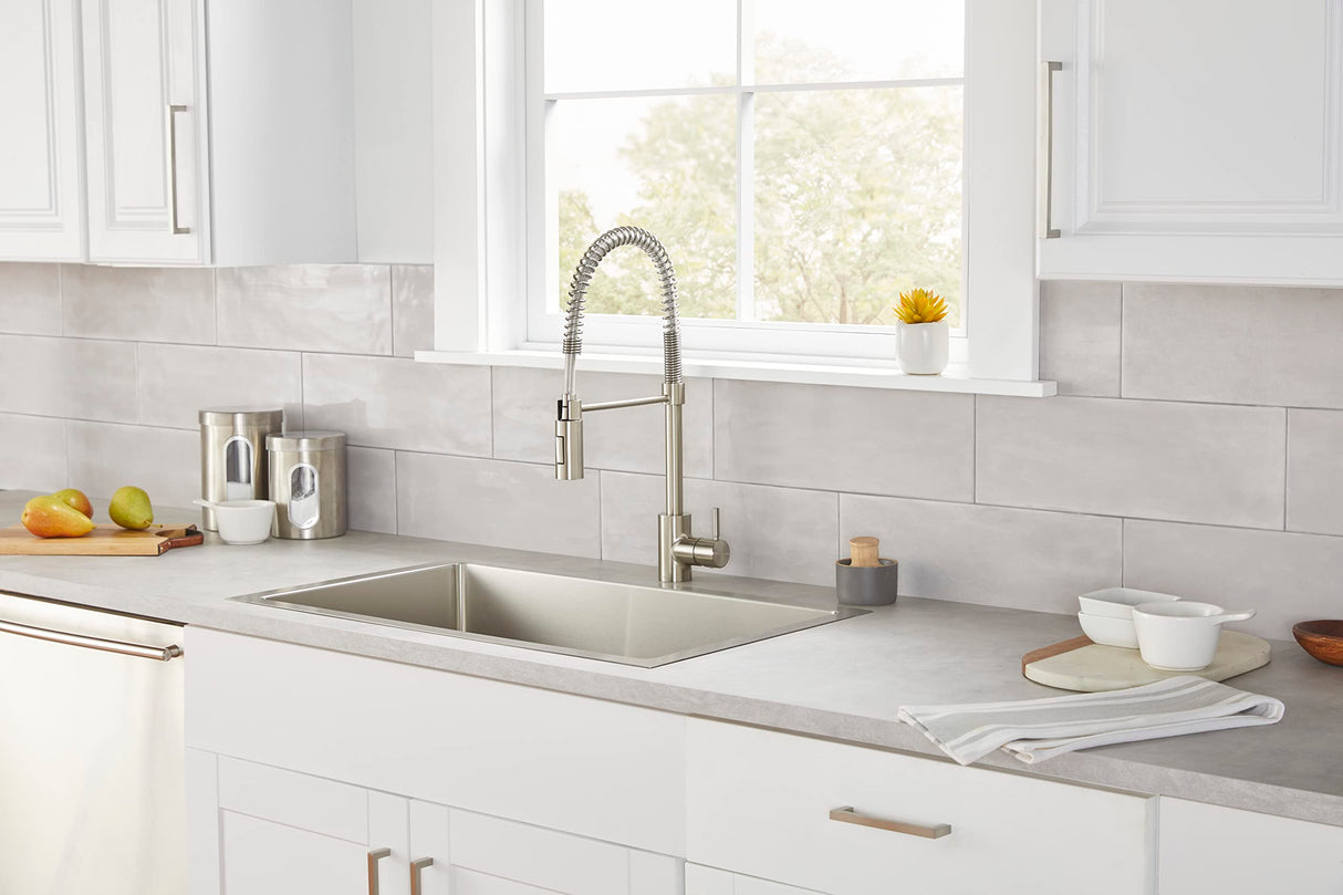 Gerber D451288SS The Foodie Pre-rinse Single Handle Spring-spout Kitchen Faucet -...