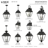 Livex Lighting 27216-04 Wentworth Collection 2 Light Outdoor Post Top Lantern, Black