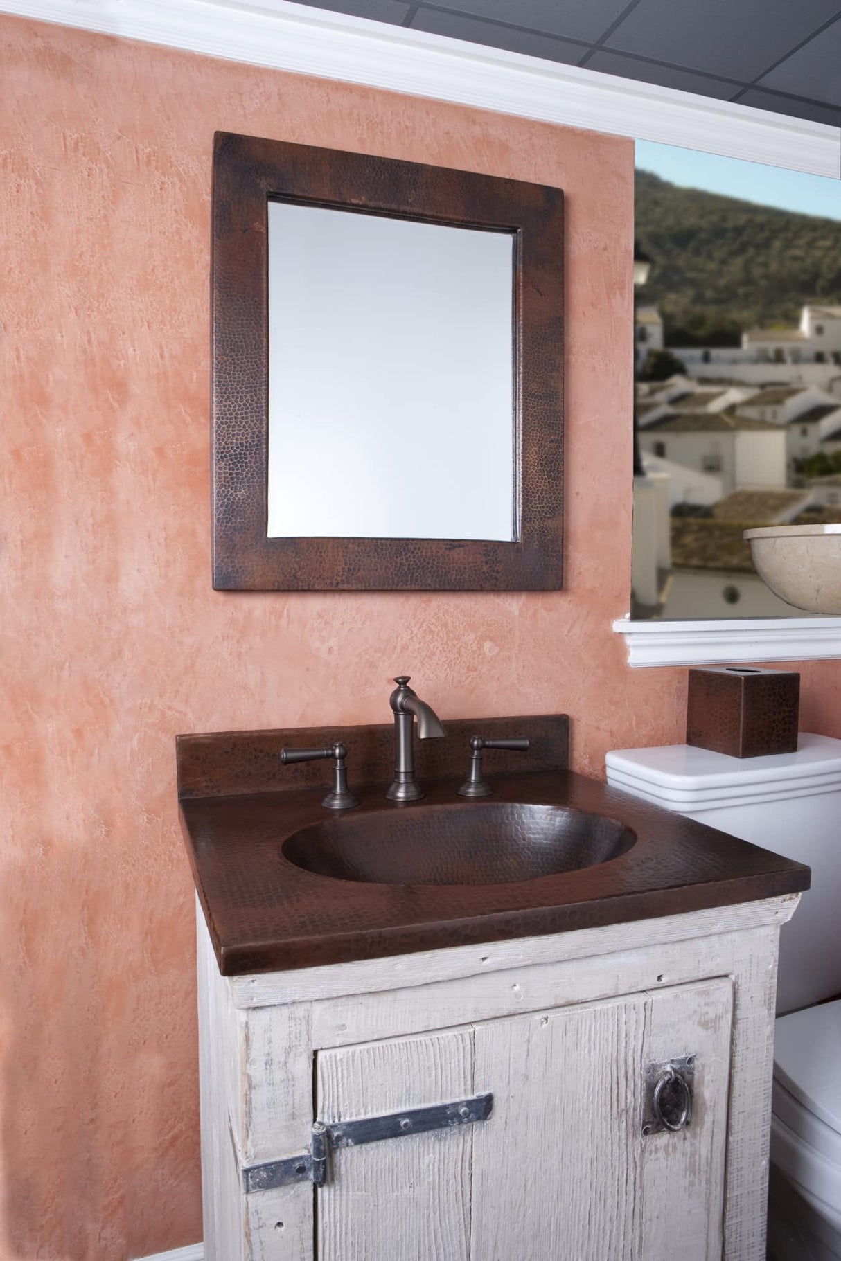 Newport Brass 2410 Double Handle Widespread Bathroom Faucet with Metal Lever Handles and 6-7/8" Spo, White