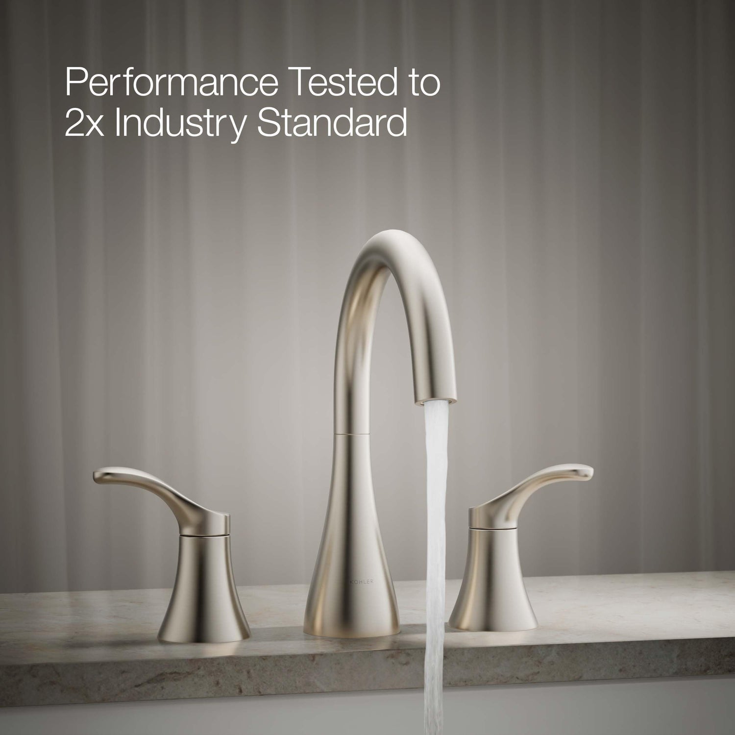 Kohler T26426-4-CP SIMPLICE Deck-mount bath faucet trim, Polished Chrome
