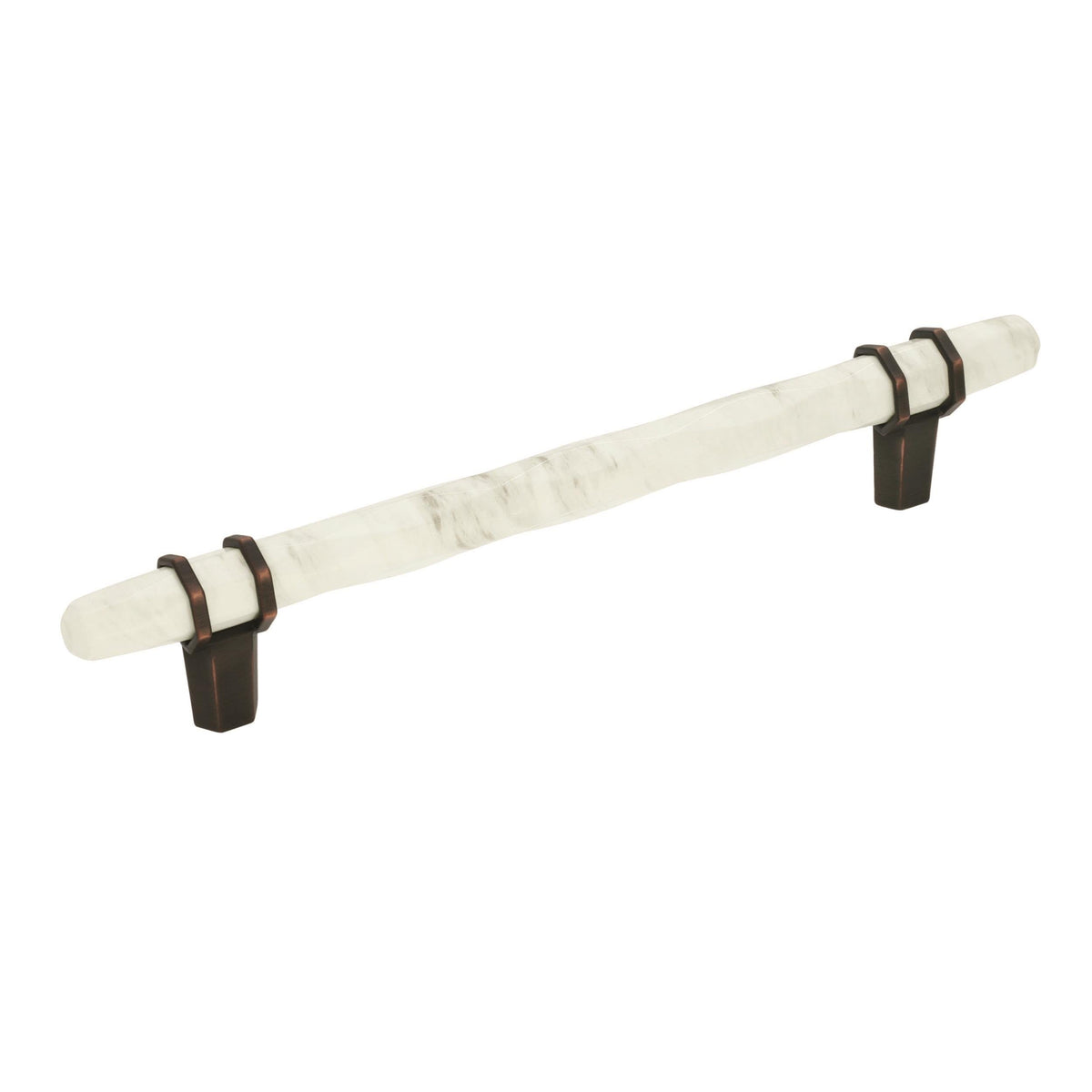 Amerock Cabinet Pull Marble White/Oil-Rubbed Bronze 6-5/16 inch (160 mm) Center to Center Carrione 1 Pack Drawer Pull Drawer Handle Cabinet Hardware
