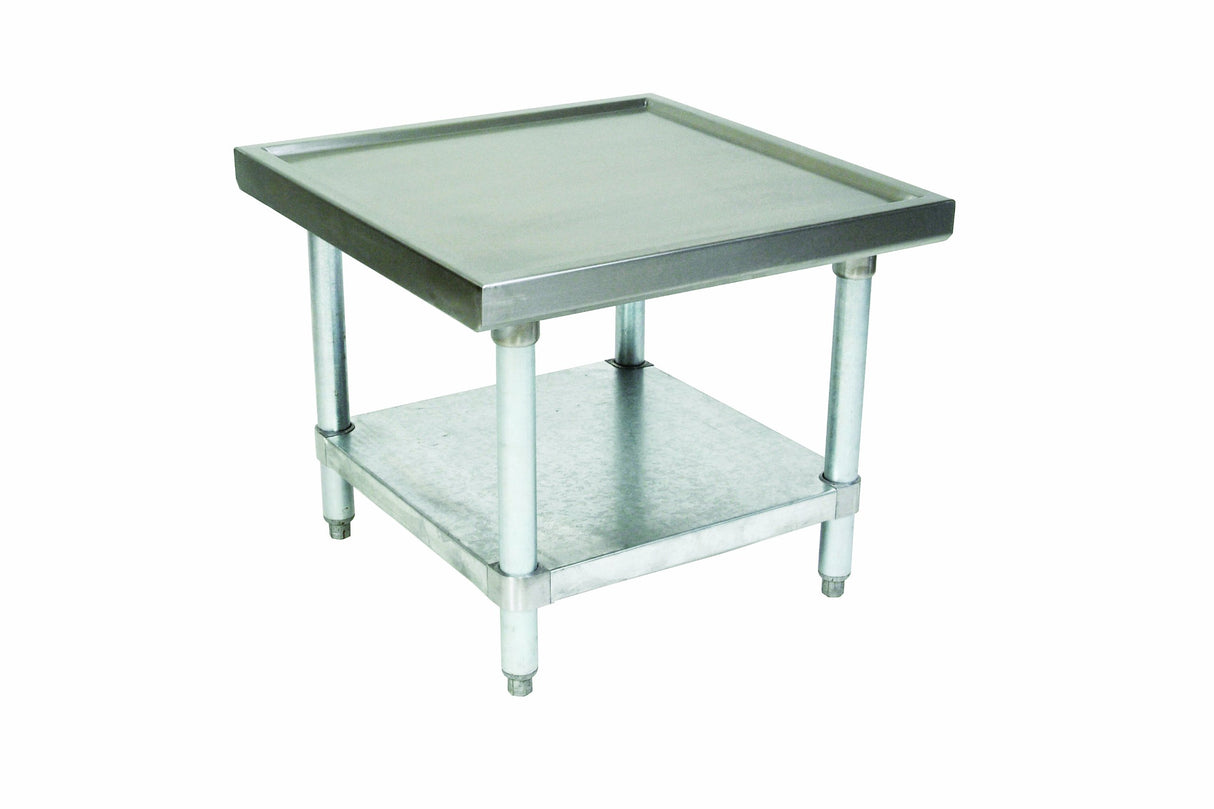 John Boos MS4-2424GSK Stainless Steel Heavy Duty Machine Stand, Galvanized Legs and Undershelves, 24" Length x Width