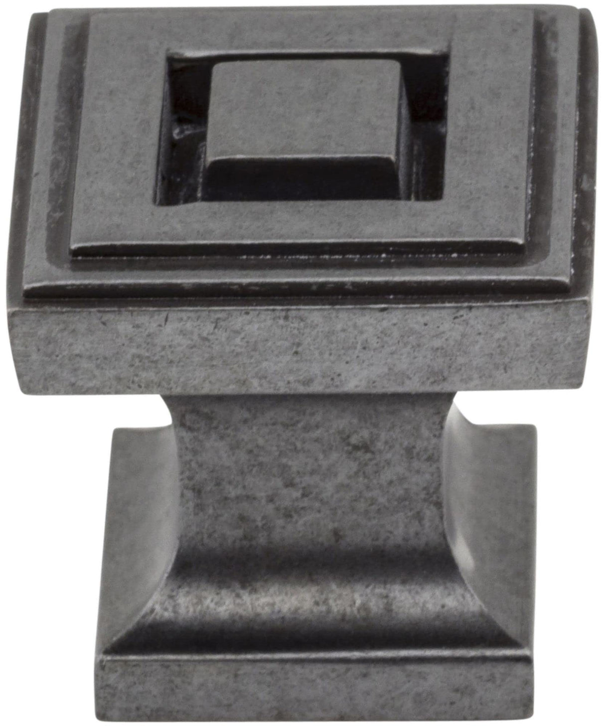 Jeffrey Alexander 585DP 1" Overall Length Distressed Pewter Square Delmar Cabinet Knob
