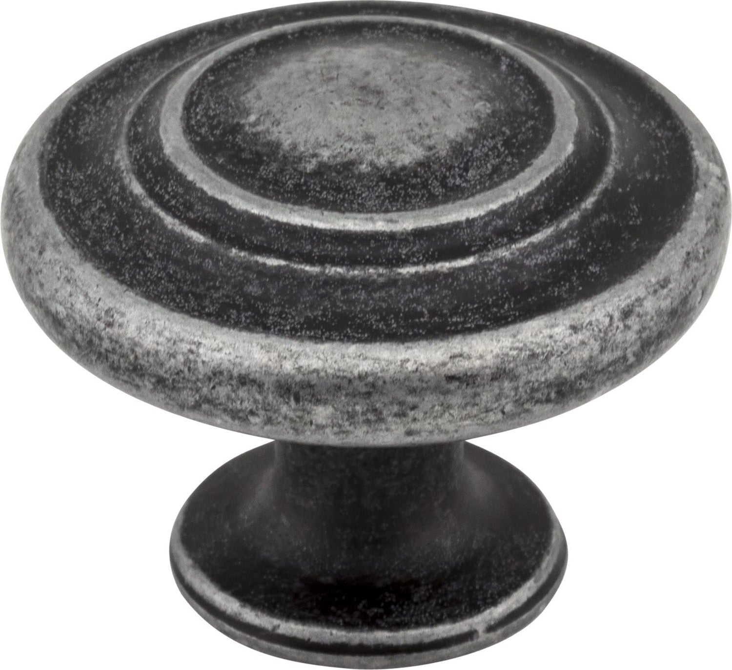 Elements 107ASM 1-5/16" Diameter Distressed Antique Silver Round Arcadia Cabinet Knob