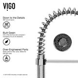 VIGO VG02001CHK2 19" H Edison Single-Handle with Pull-Down Sprayer Kitchen Faucet with Soap Dispenser in Chrome