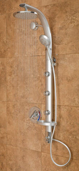 PULSE ShowerSpas 1017-S Bonzai Silver Aluminum Shower System