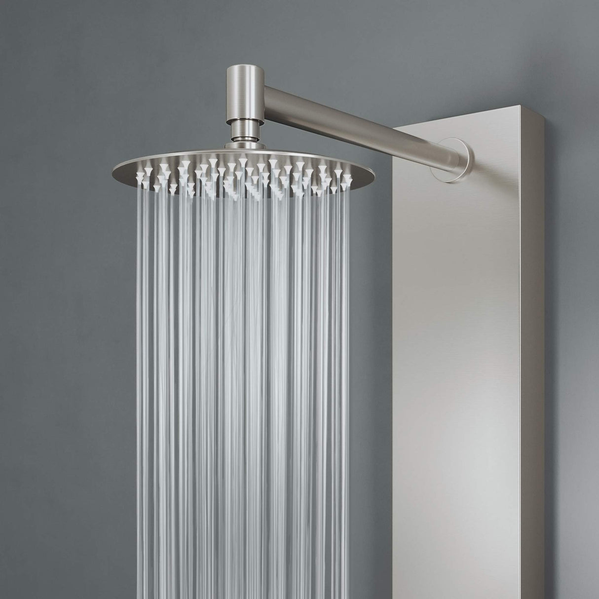 VIGO 20" W x 59" H Ellington 4-Jet Stainless Steel Shower Panel, Thermostatic, Volume, Dual Function Control Type and Handheld Showerhead - VG08013ST