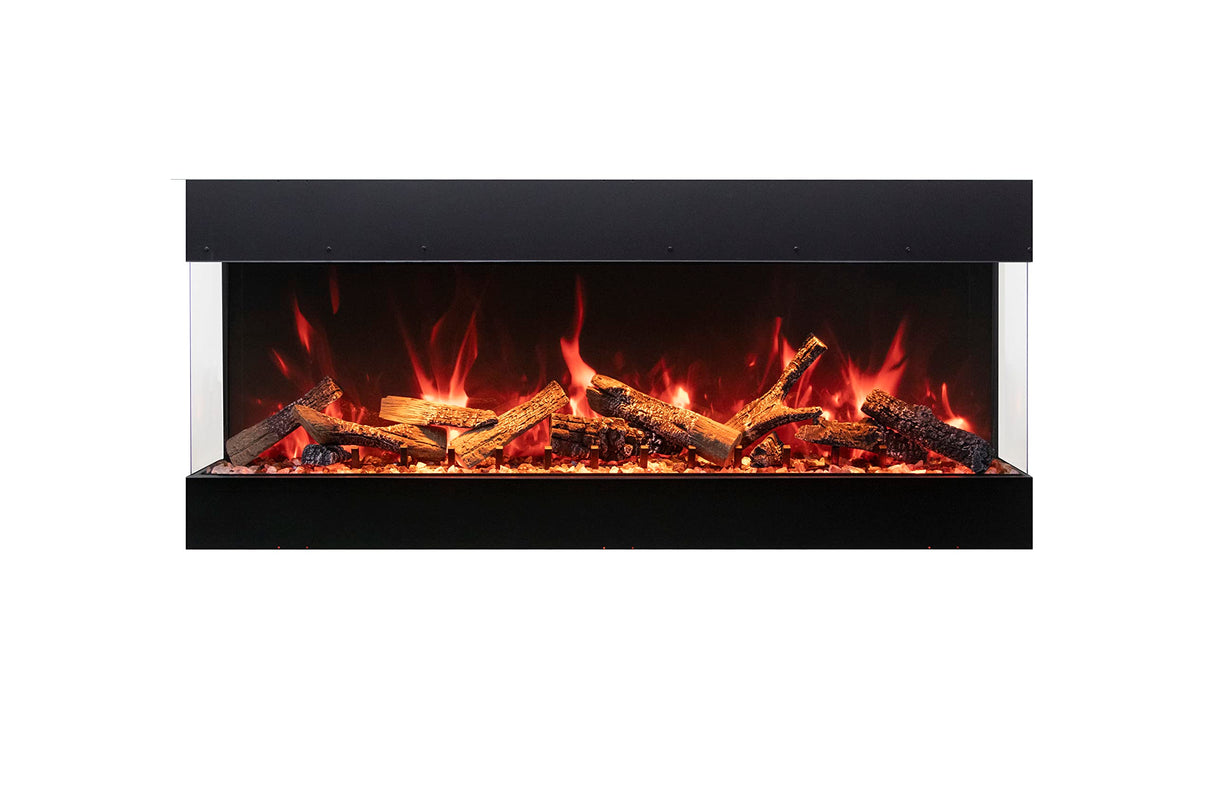 Amantii TRV-55-BESPOKE Tru View Bespoke - 55" Indoor / Outdoor 3 Sided Electric Fireplace Featuring a 20" Height, WiFi Compatibility, Bluetooth Connectivity, Multi Function Remote, and a Selection of Media Options