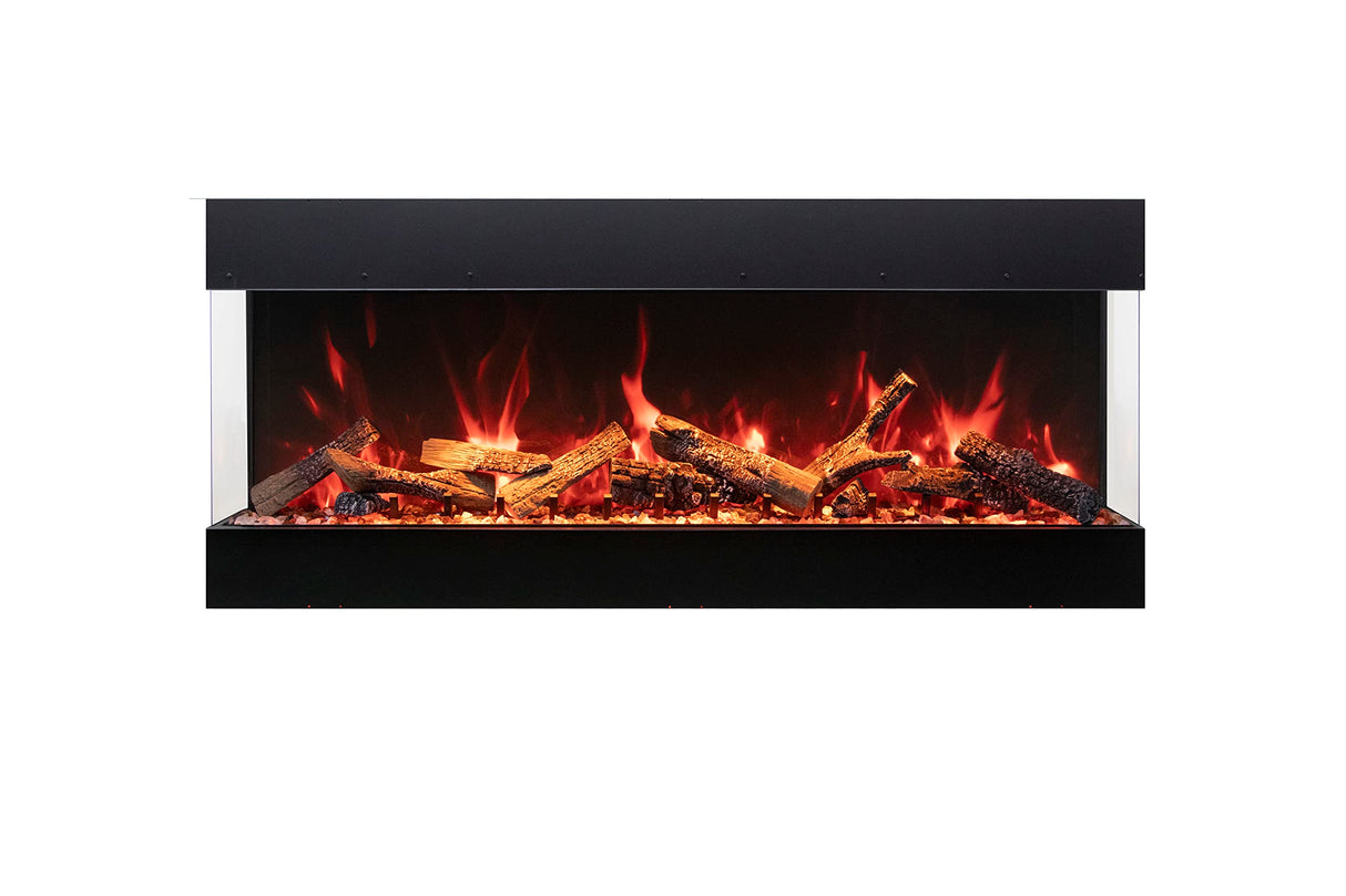 Amantii TRV-85-BESPOKE Tru View Bespoke - 85" Indoor / Outdoor 3 Sided Electric Fireplace Featuring a 20" Height, WiFi Compatibility, Bluetooth Connectivity, Multi Function Remote, and a Selection of Media Options