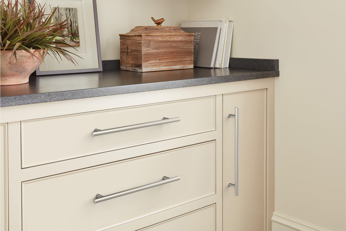 Amerock BP40521CSG9 Sterling Nickel Cabinet Pull 8-13/16 inch (224mm) Center-to-Center Cabinet Hardware Bar Pulls Furniture Hardware Drawer Pull