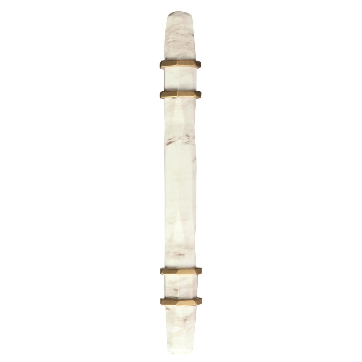 Amerock Cabinet Pull Marble White/Golden Champagne 6-5/16 inch (160 mm) Center to Center Carrione 1 Pack Drawer Pull Drawer Handle Cabinet Hardware