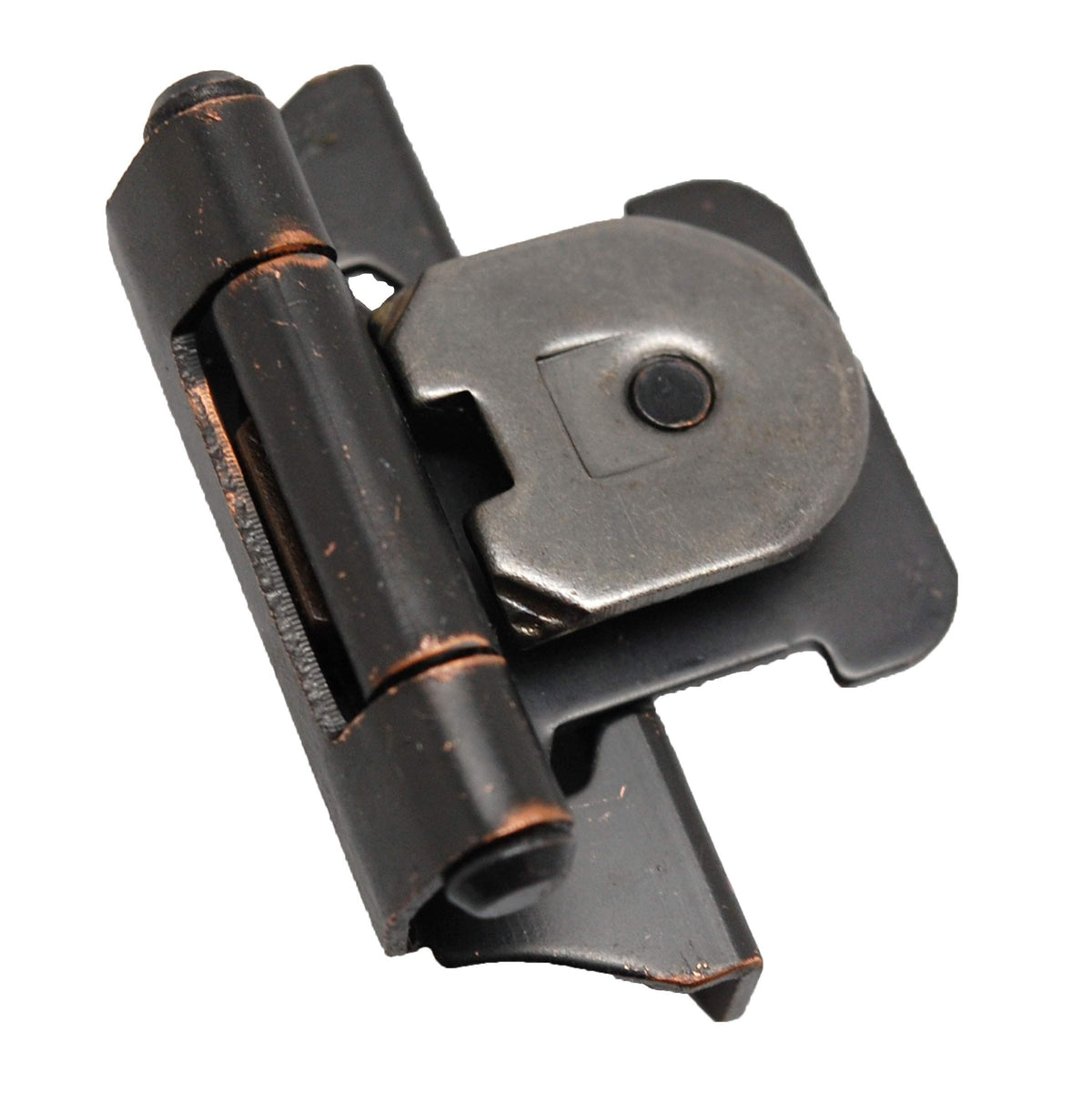 Amerock Double Demountable Cabinet Hinge 1/4 inch (6 mm) Overlay Hinge Oil Rubbed Bronze 2 Pack Self-Closing Hinge Cabinet Door Hinge