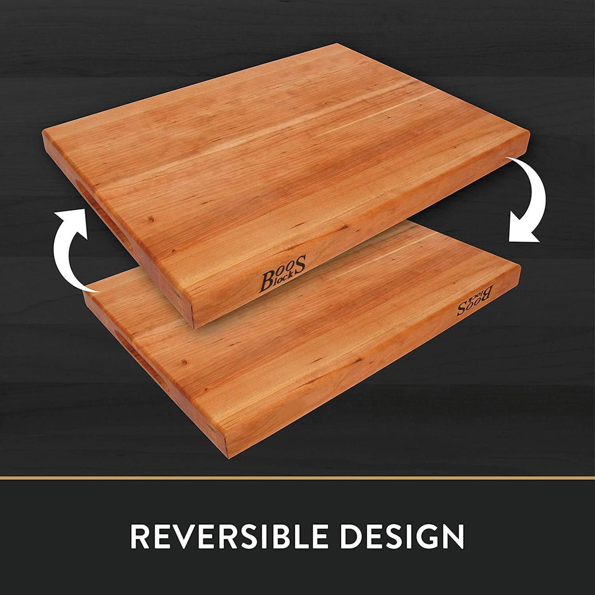 John Boos CHY-R03 Cherry Wood Cutting Board for Kitchen Prep, 1.5 Inch Thick, Large Edge Grain Rectangular Reversible Charcuterie Block, 20" x 15" 1.5" 20X15X1.5 CHY-EDGE GR-REV-