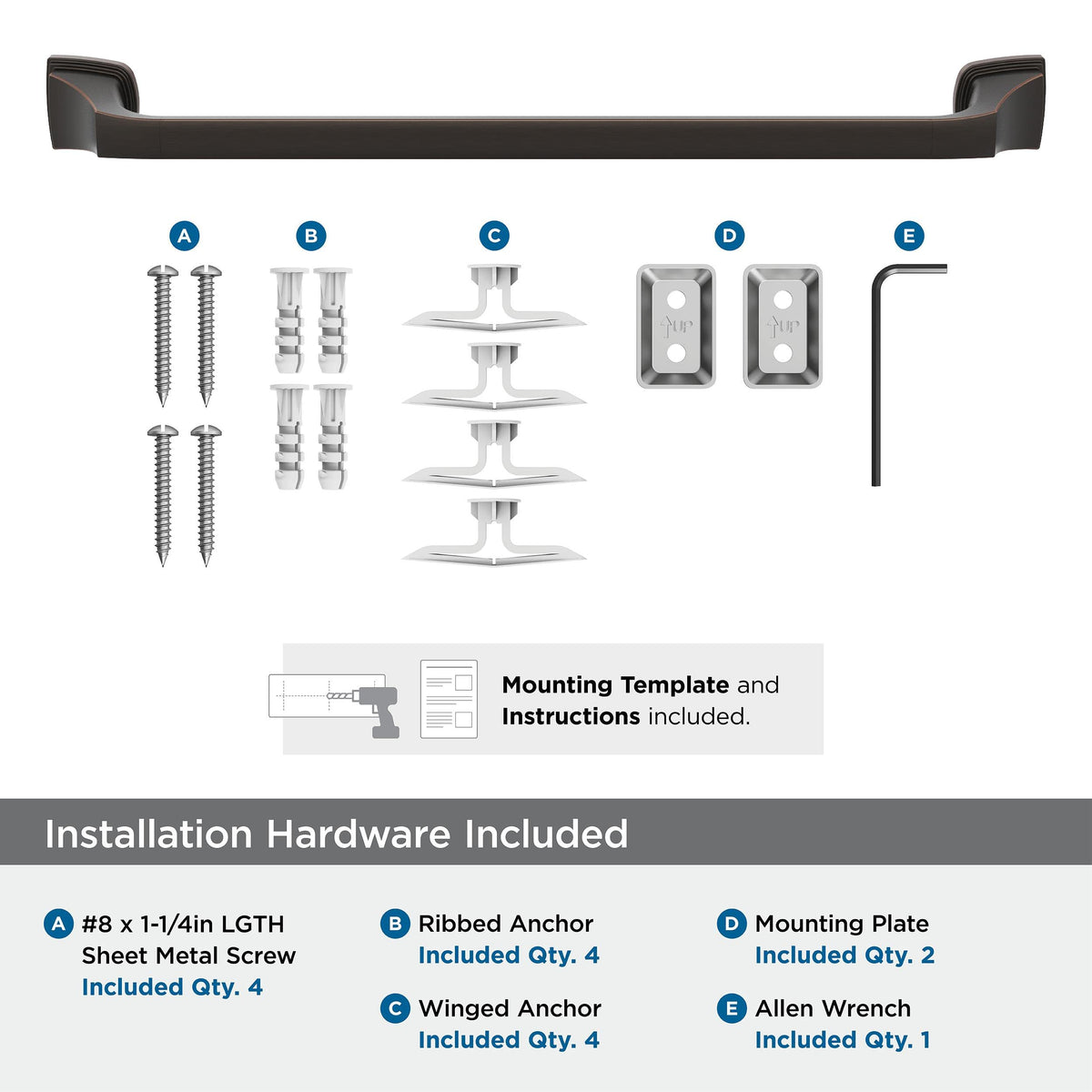 Amerock BH36033ORB Oil Rubbed Bronze Towel Bar 18 in (457 mm) Towel Rack Revitalize Bathroom Towel Holder Bathroom Hardware Bath Accessories