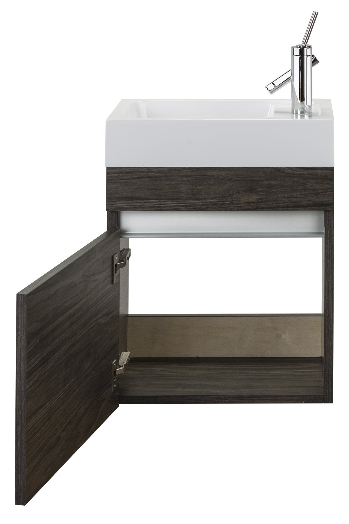 18" Cutler Kitchen and Bath Sangallo Space Saver Bathroom Vanity with Chrome Faucet