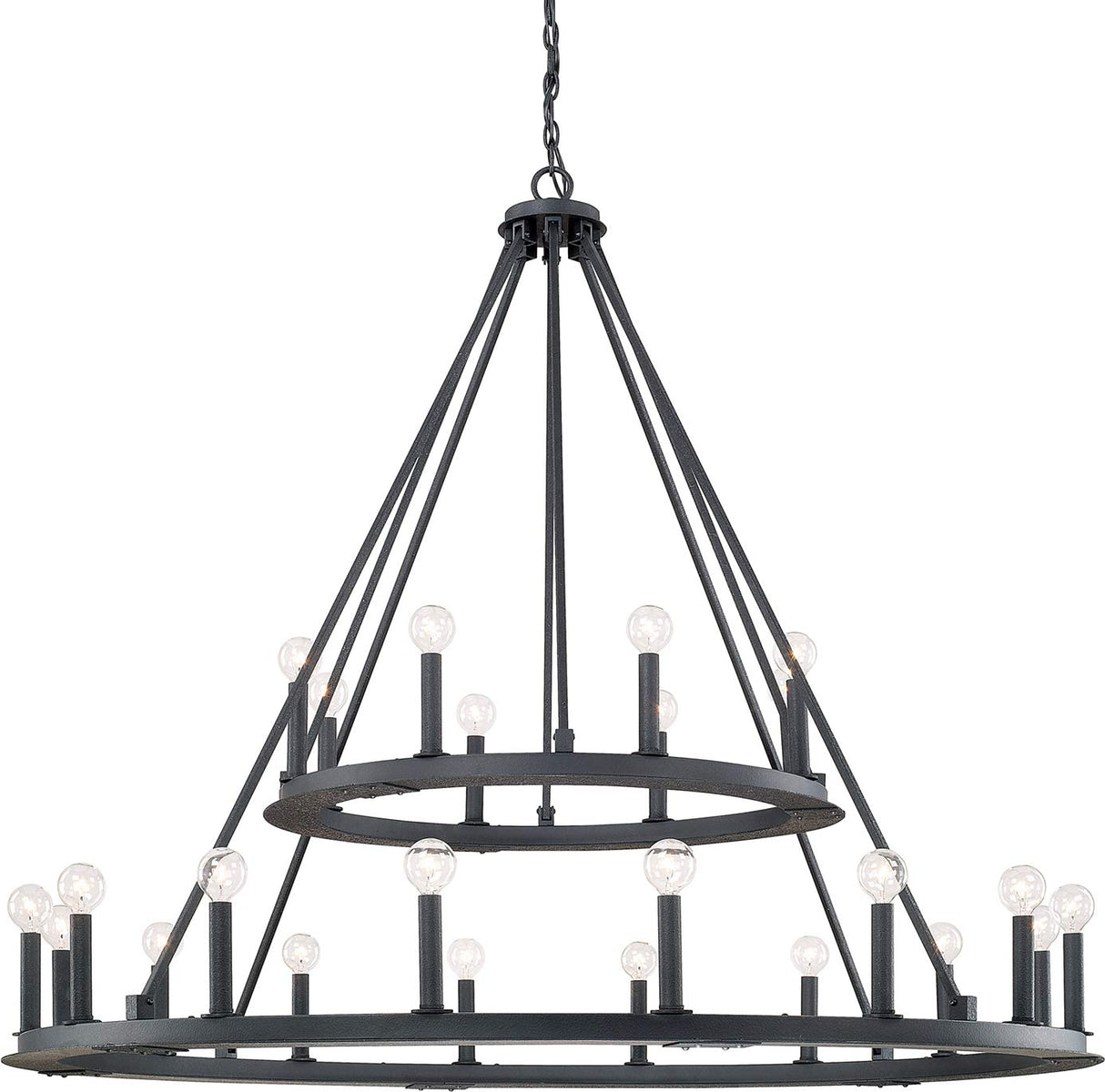 Capital Lighting 4910BI Pearson 24 Light Chandelier Black Iron