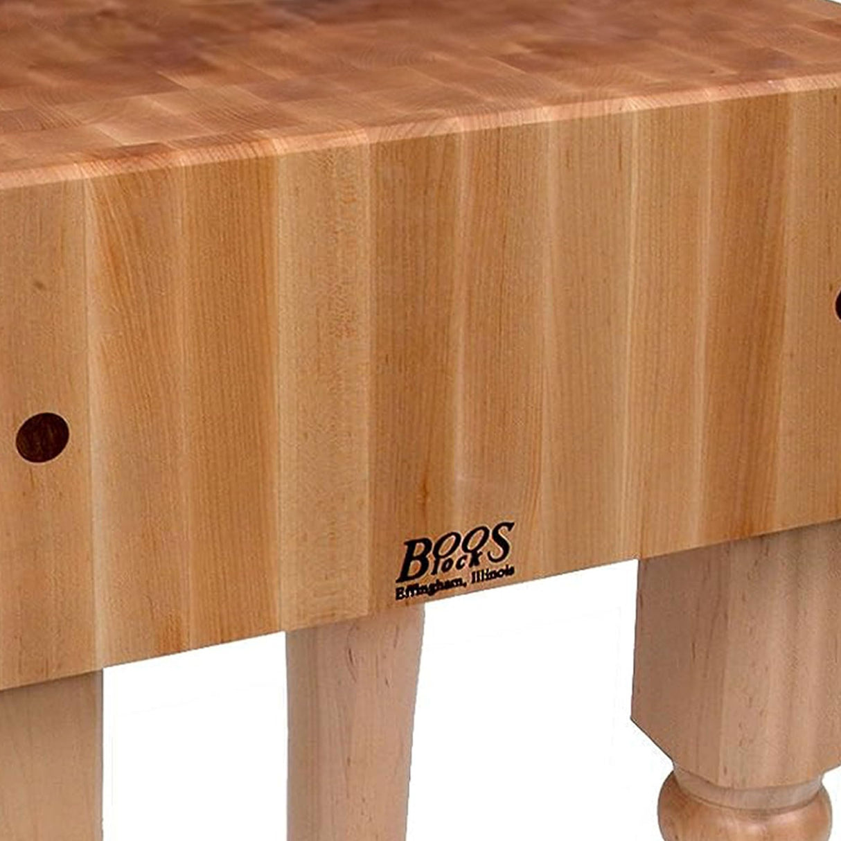 John Boos AB01 Large Maple Wooden Cutting Board 18 x 34 Inches with 10 Inch Thickness End Grain Square Tabletop Block for Kitchen Cooking AB BLOCK 18X18X10-