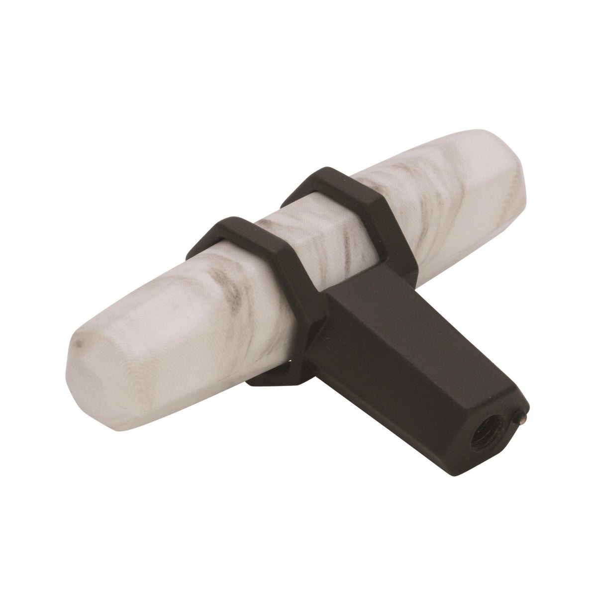 Amerock Cabinet Knob Marble White/Black Bronze 2-1/2 inch (64 mm) Length Carrione 1 Pack Drawer Knob Cabinet Hardware