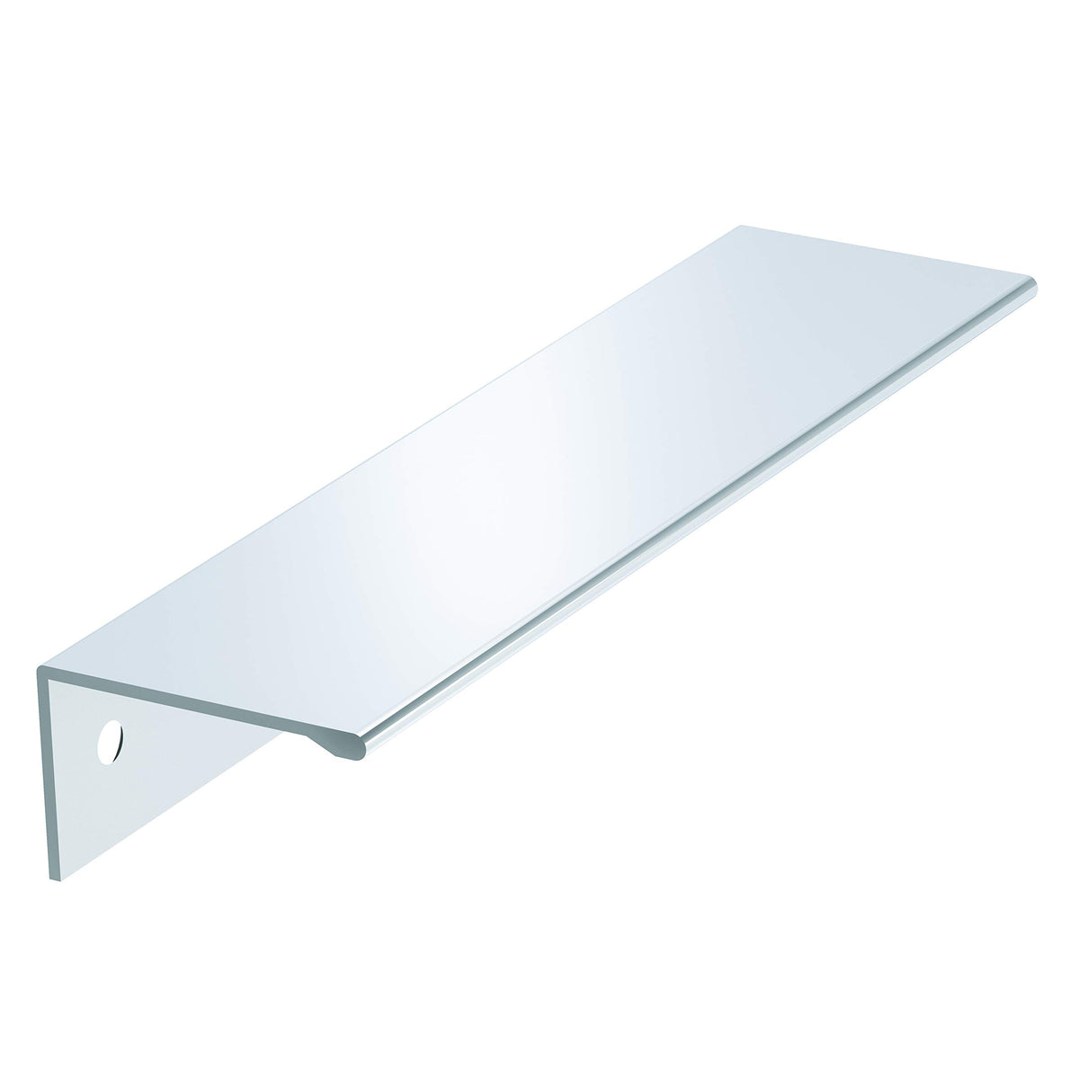 Amerock Cabinet Pull Polished Chrome 5-1/16 inch (128 mm) Center to Center Edge Pull 1 Pack Drawer Pull Drawer Handle Cabinet Hardware