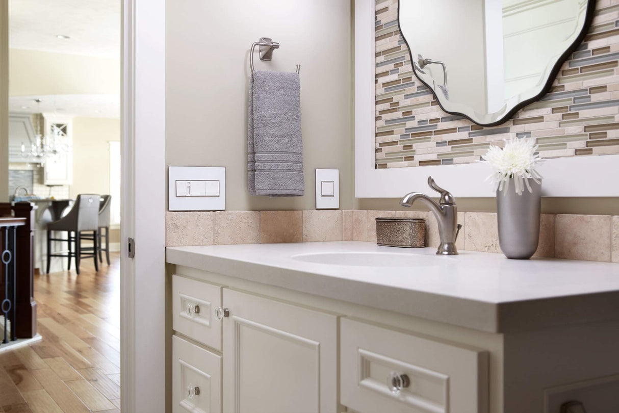 Legrand adorne Custom Wall Plate, 3-Gang, Magnesium Trim, AWM3GM4