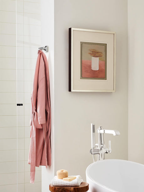 Amerock BH3605026 Chrome Double Robe Hook 2-15/16 in. (75 mm) Length Towel Holder Davenport Towel Hook for Bathroom Bathroom Hardware Bath Accessories