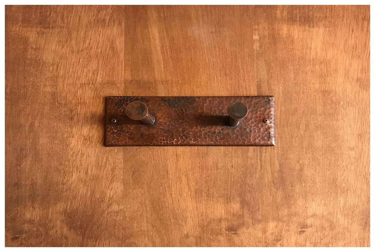 Premier Copper Products RH2 Wall Mounted Double Robe Hook, Oil Rubbed Bronze