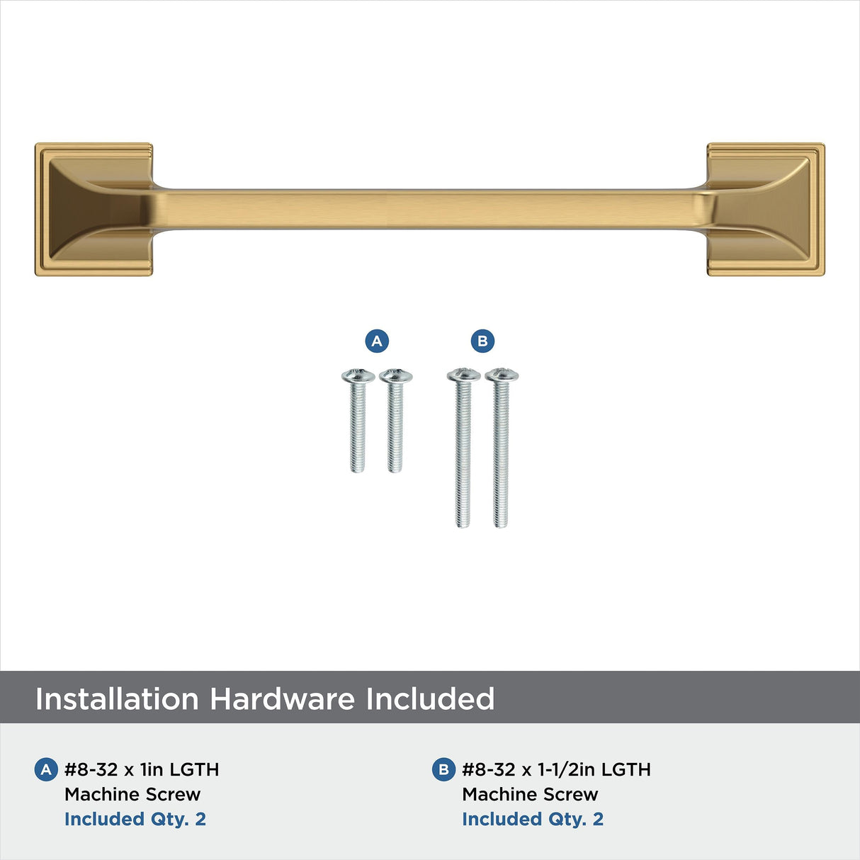 Amerock Cabinet Pull Champagne Bronze 5-1/16 inch (128 mm) Center-to-Center Exceed 1 Pack Drawer Pull Cabinet Handle Cabinet Hardware