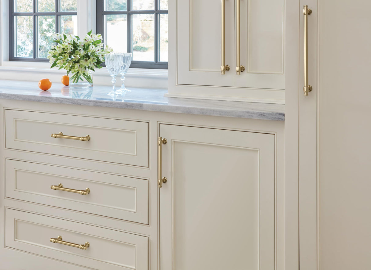 Amerock Cabinet Pull Golden Champagne 8-13/16 in (224 mm) Center-to-Center Drawer Pull Winsome Kitchen and Bath Hardware Furniture Hardware