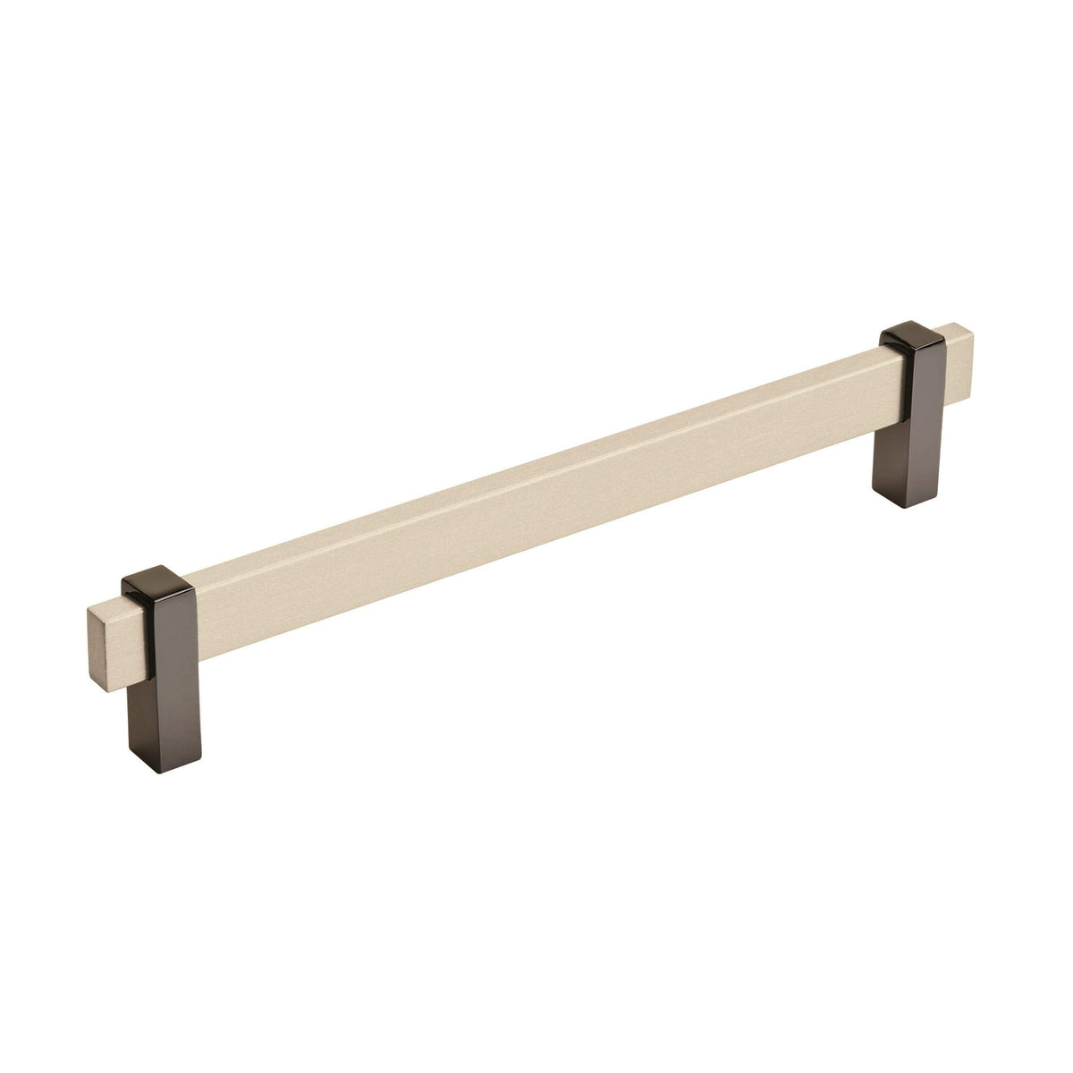 Amerock Cabinet Pull Silver Champagne/Black Nickel 7-9/16 inch (192 mm) Center to Center Mulino 1 Pack Drawer Pull Drawer Handle Cabinet Hardware