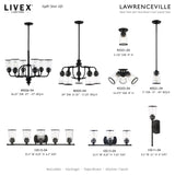 Livex Lighting 10515-04 Lawrenceville 5 Light Large Vanity Sconce, Black