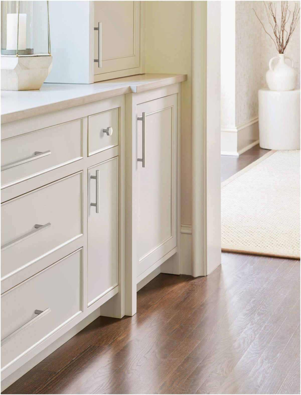 Amerock Cabinet Pull Satin Nickel 5-1/16 inch (128 mm) Center-to-Center Caliber 1 Pack Drawer Pull Cabinet Handle Cabinet Hardware