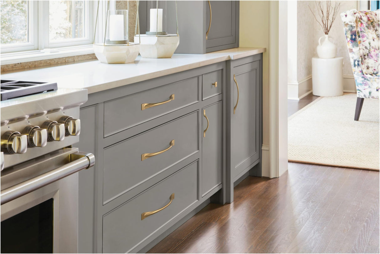 Amerock Cabinet Pull Polished Chrome 8-13/16 inch (224 mm) Center-to-Center Uprise 1 Pack Drawer Pull Cabinet Handle Cabinet Hardware
